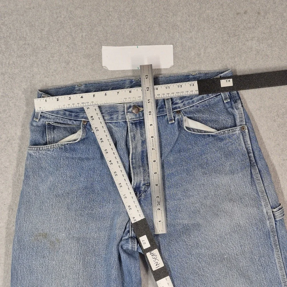 Dickies Men Jeans 34X30 Blue Denim Pants Carpenter Cargo Relaxed READ